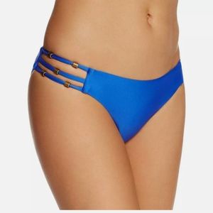 Ella Moss Blue Split Strap Beaded Swim Bott